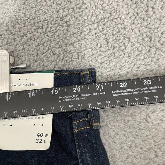 Abercrombie & Fitch Jeans Men 40x32 Blue Dark Wash Athletic Skinny - Picture 9 of 13